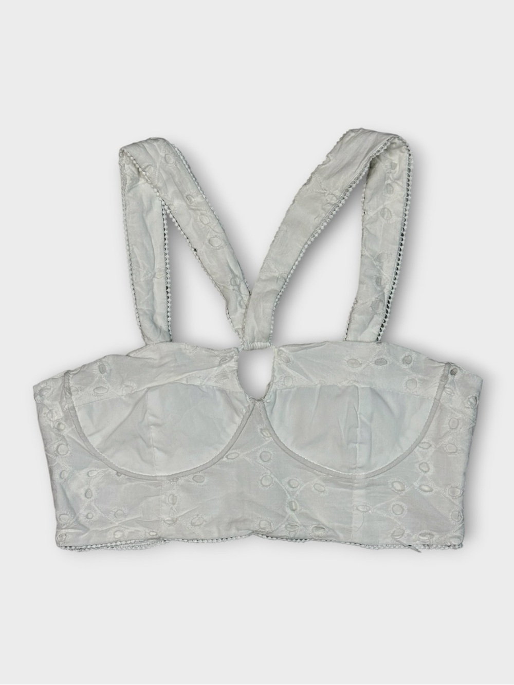 Commense | White Eyelet Bralet